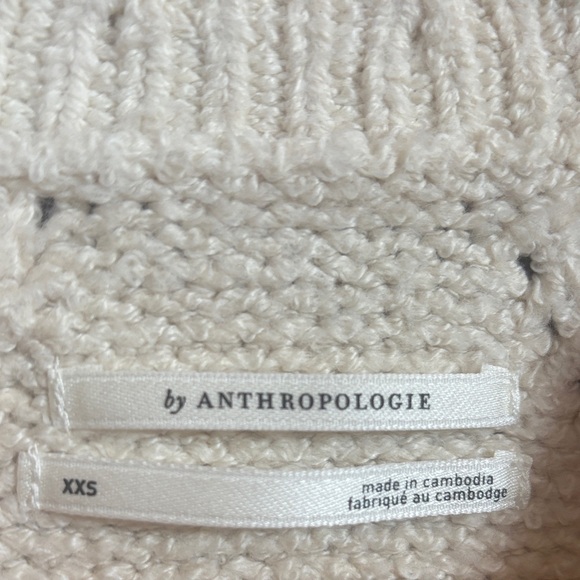 By Anthropologie ivory scallop Sweater - Picture 2 of 3